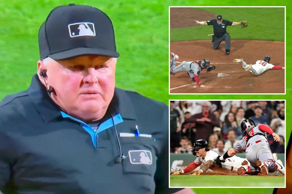 MLB umpire caught cursing on hot mic after blowing call as Red Sox down Twins