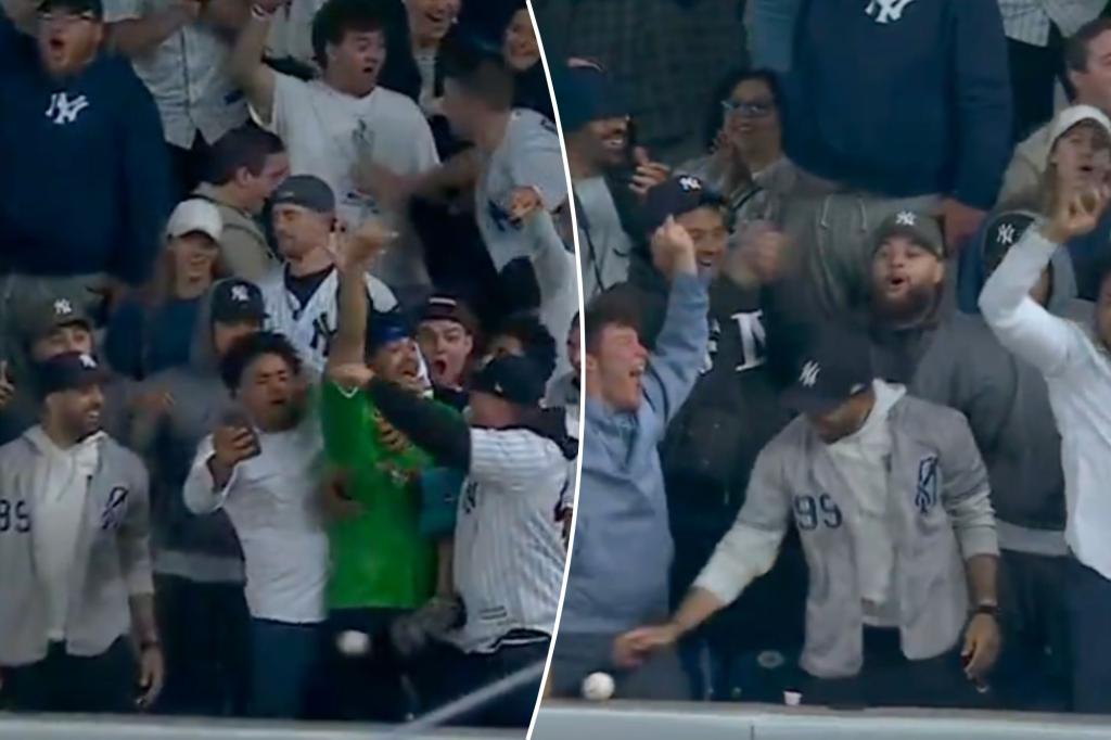 Yankees fan secretly swipes Aaron Judge home run away