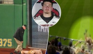 Pirates fan who fell 21 feet onto field speaks: 'Broken everything'