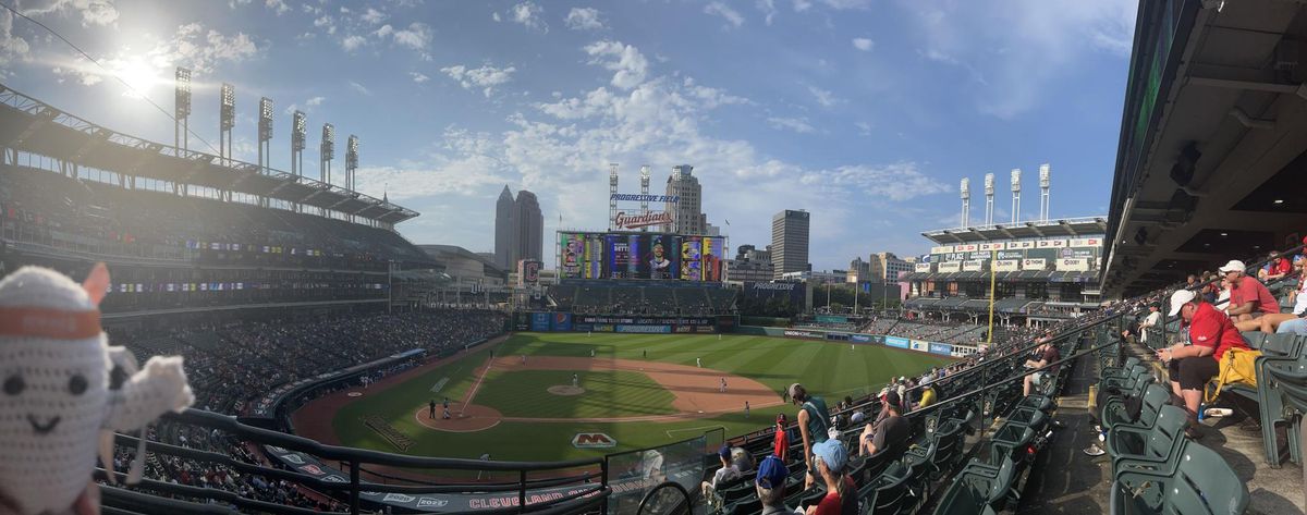 Adric at Progressive Field. August 24, 2023.
