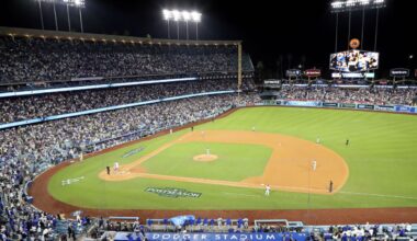 Dodgers place protective netting after concrete slab hits fan