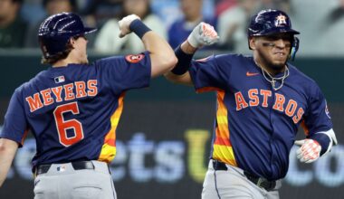 Astros spoil Jack Leiter's no-hit bid, outlast Rangers