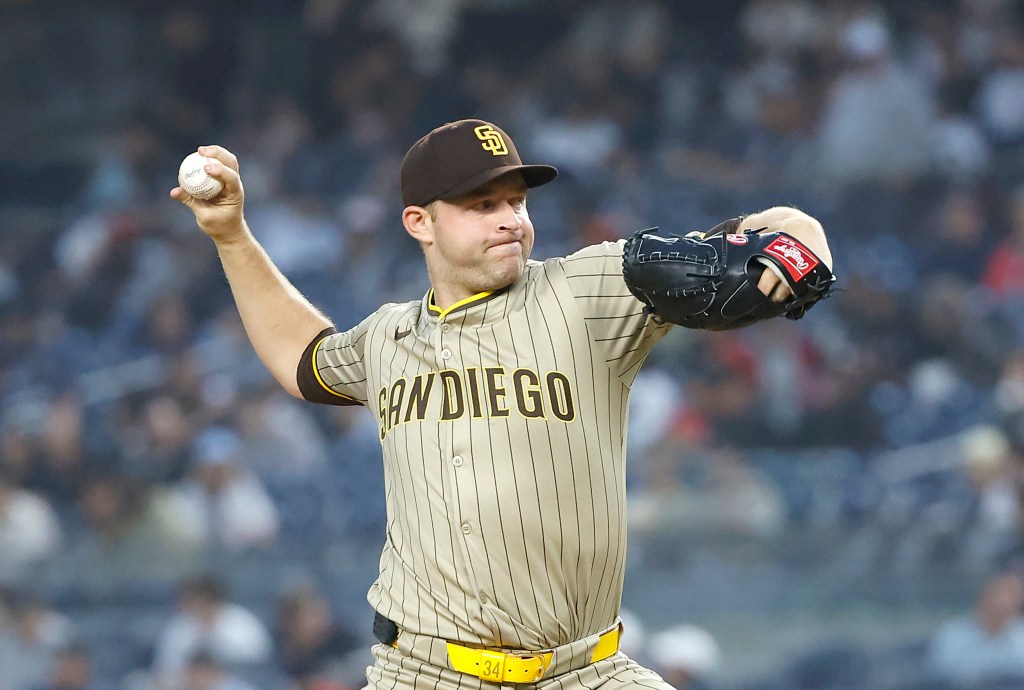 Former Bomber Michael King throws a pitch during the Yankees' blowout win over the Padres.