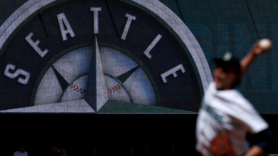 Seattle Mariners general logo Logan Gilbert...