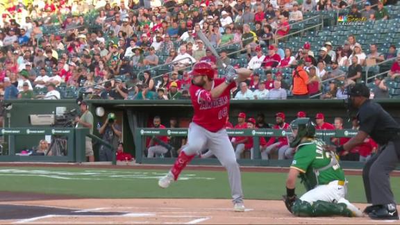 Ward and Schanuel lead Angels to 4-3 victory over slumping Athletics