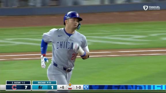 Suzuki hits 2-run HR to cap 8-run sixth inning as Cubs beat Marlins 14-1