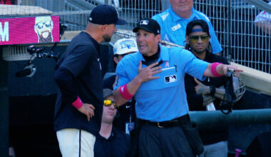 Bizarre umpire pitch-clock gaffe delays Giants vs. Twins game – NBC Sports Bay Area & California