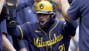 Brewers top the Pirates 6-5 Sunday