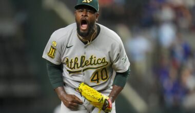 A's pitcher Luis Severino prepares for his first matchup against his former teammate Aaron Judge