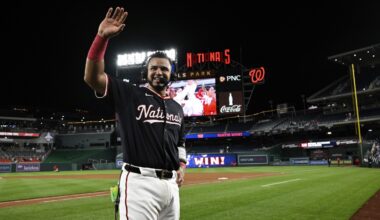 Nationals catcher Keibert Ruiz hits an RBI double in his 1st MLB game in front of his parents