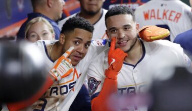 Díaz's first career grand slam helps Houston Astros to 14-3 rout of Los Angeles Angels