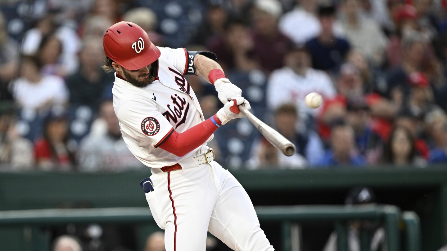 Rookie Dylan Crews hits tiebreaking HR before leaving game as Nationals top Braves 5-3