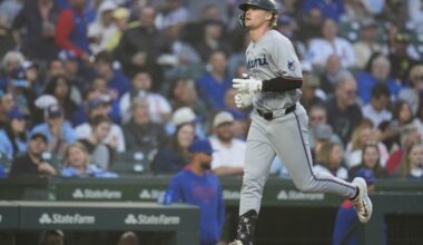 Stowers homers twice, Weathers strong in return to lead Marlins over Cubs 3-1