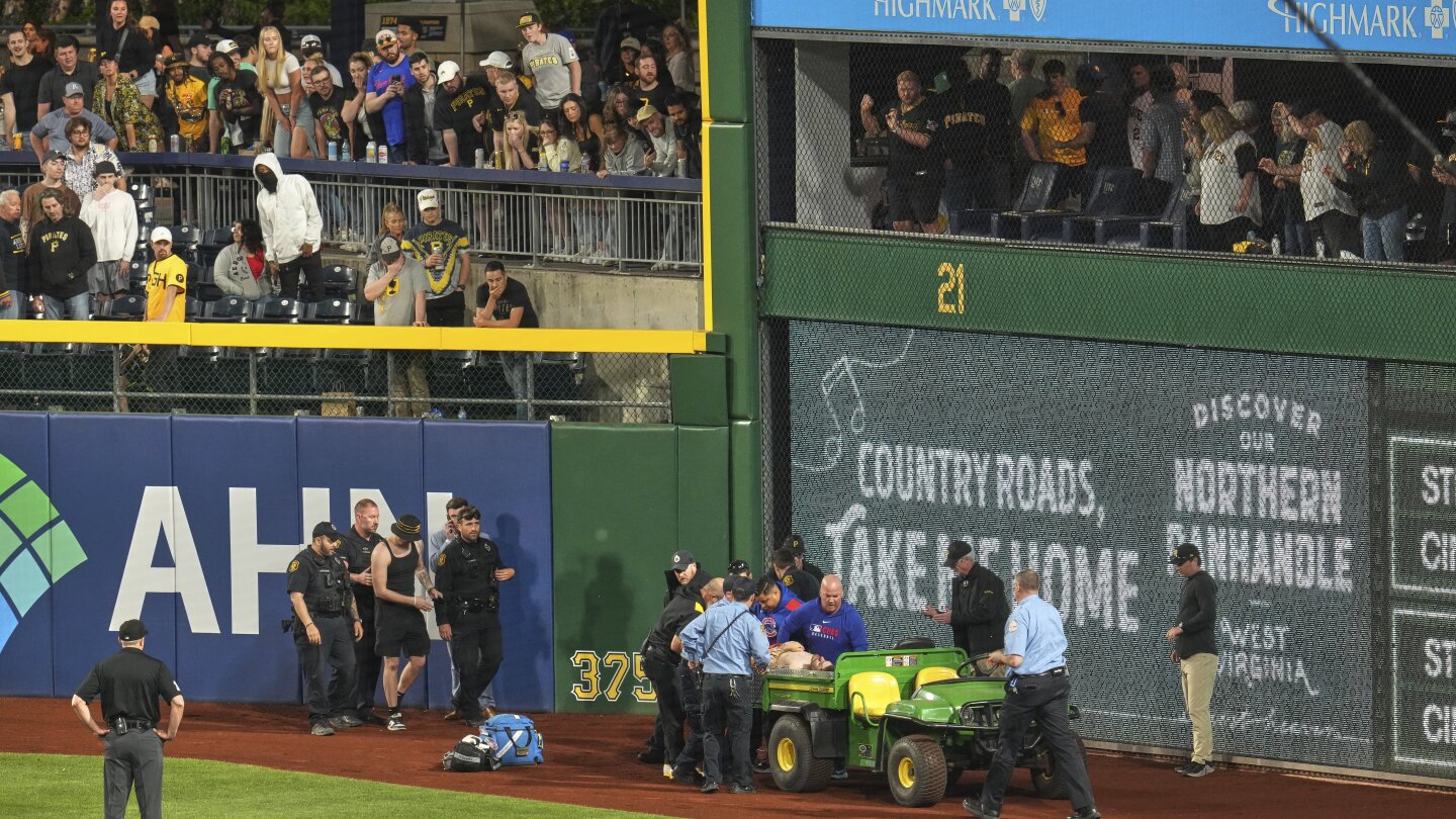 The 20-year-old man who fell to the warning track at a Pirates game is awake