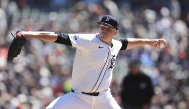 Skubal's 1st complete game and 5-run 4th inning help Tigers beat Guardians and avoid 4-game sweep