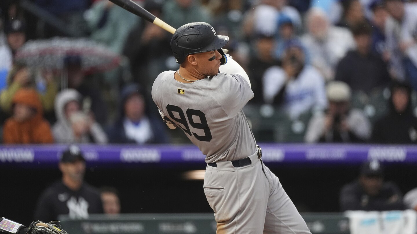 Aaron Judge helps Yankees weather Rockies, rain delay in 5-4 win to take 2 of 3 in series