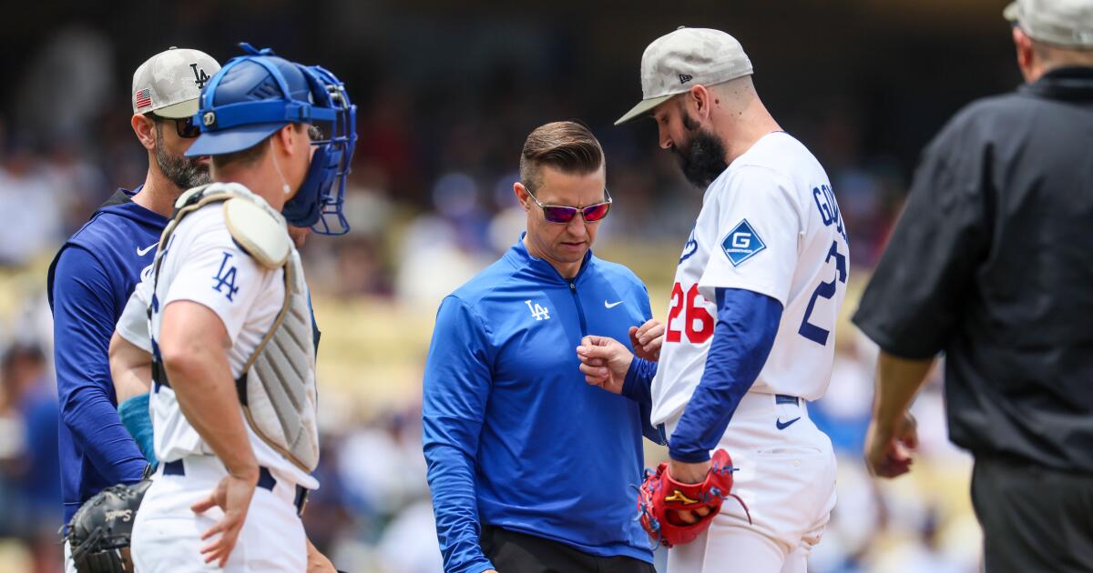 Bloodied Tony Gonsolin struggles as Angels sweep first-place Dodgers
