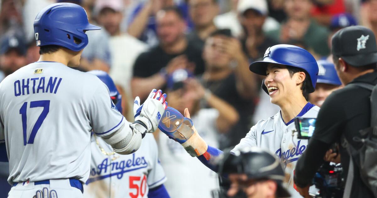 Hyeseong Kim shares big moment with Shohei Ohtani in Dodgers' win