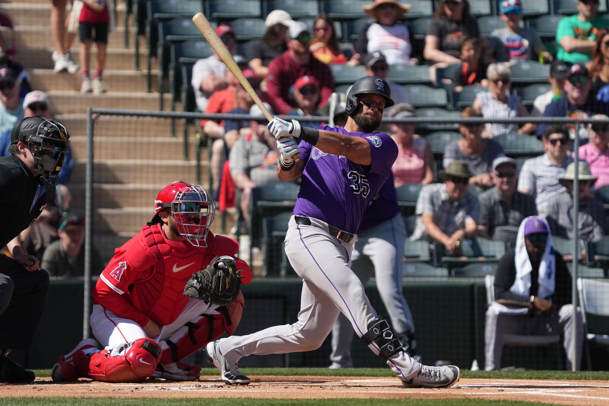 MLB: Spring Training-Colorado Rockies at Los Angeles Angels