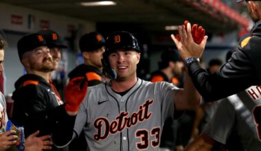 Game 34: Detroit Tigers vs. Los Angeles Angels, 9:38 p.m.