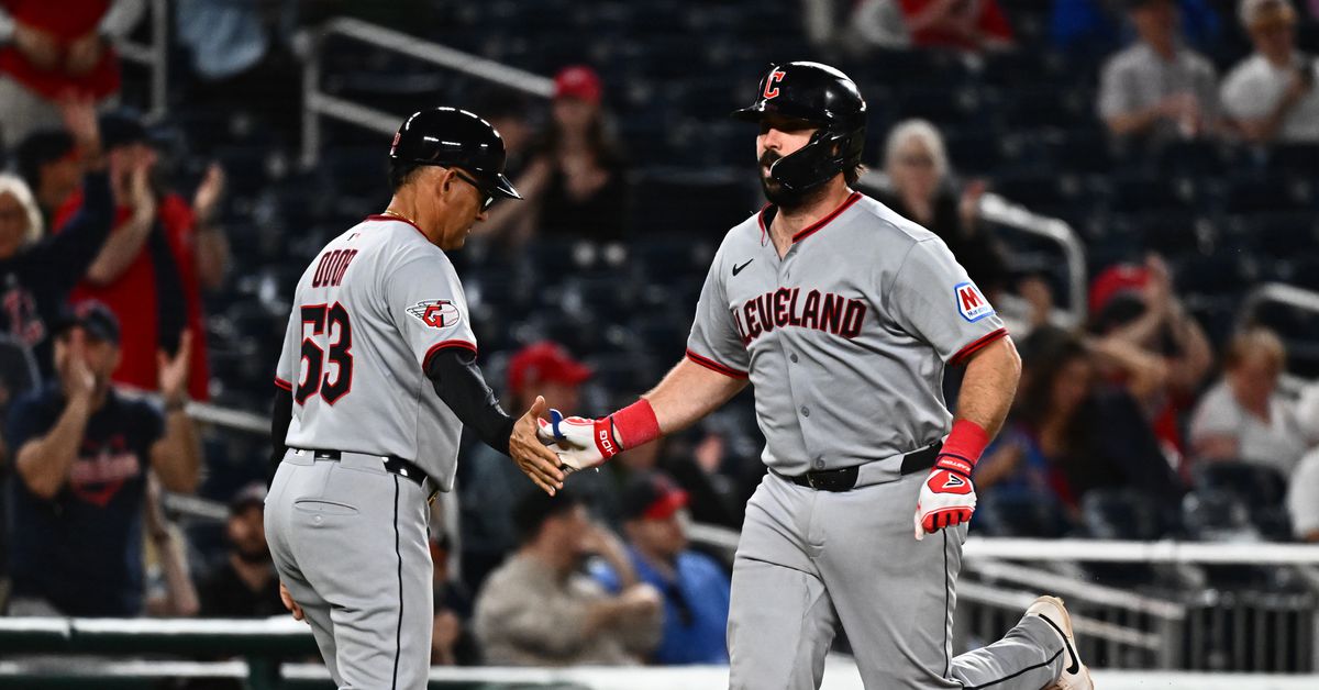 Guardians split doubleheader, but explode for 18 runs