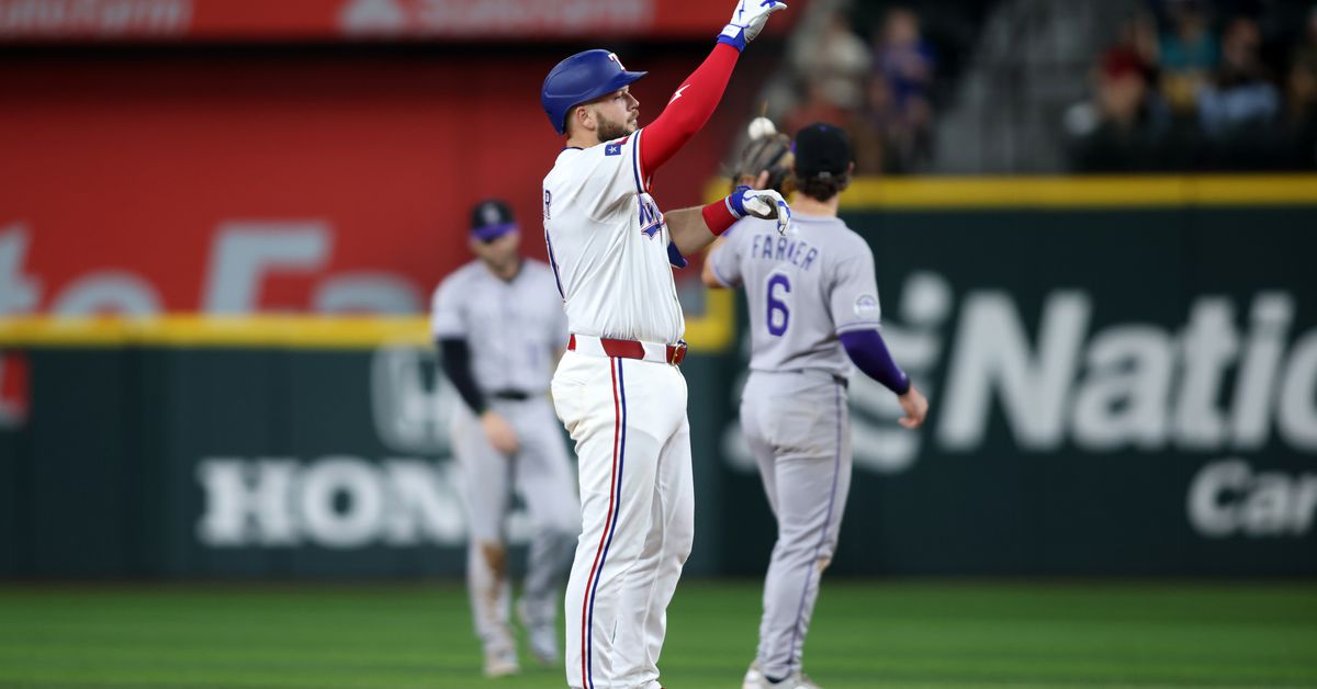 Rangers 8, Rockies 3: 13 Colorado strikeouts vs. 11 Ranger hits, 7 Texas walks tell the tale
