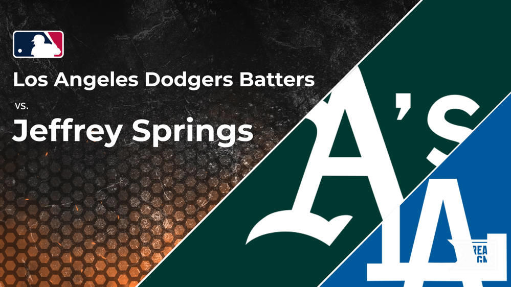 Dodgers vs. Jeffrey Springs and the Athletics: Batter vs. Pitcher Stats and Odds | May 13