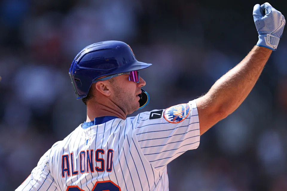 New York Mets slugger Pete Alonso (20).Vincent Carchietta-Imagn Images