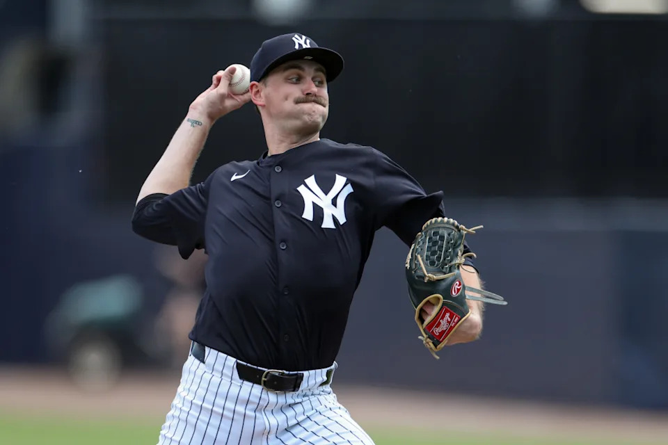 New York Yankees reliever JT Brubaker (34)© Nathan Ray Seebeck-Imagn Images