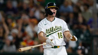 Athletics’ Nick Kurtz delivers walk-off winner, celebrates with bat toss vs. Astros