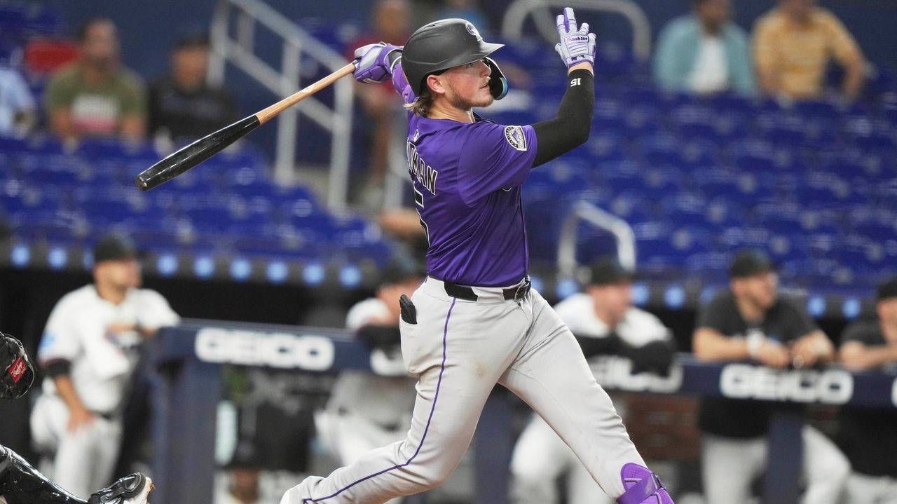Hunter Goodman homers twice as Rockies beat Marlins 6-4 to end 8-game losing streak