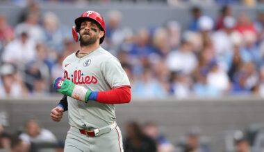 Bryce Harper homers in first at-bat in return to Phillies' lineup after 5-game absence