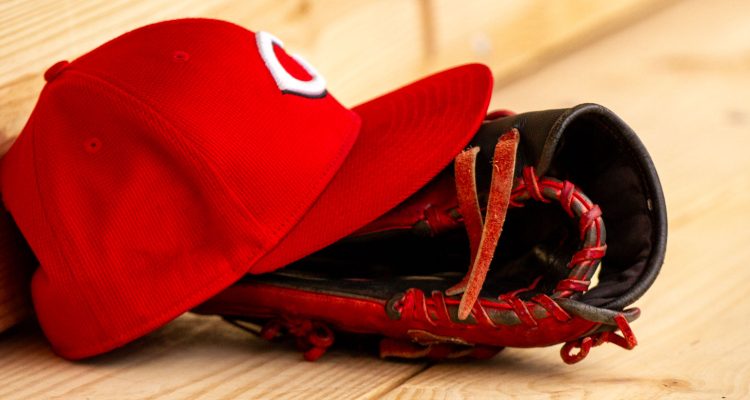 Generic Cincinnati Reds hat and glove (Photo: Doug Gray)