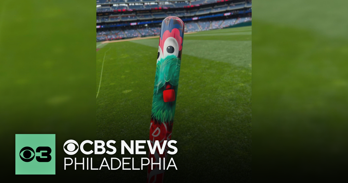 Limited edition "Phuzzy Phillie Phanatic" bats on sale for $800
