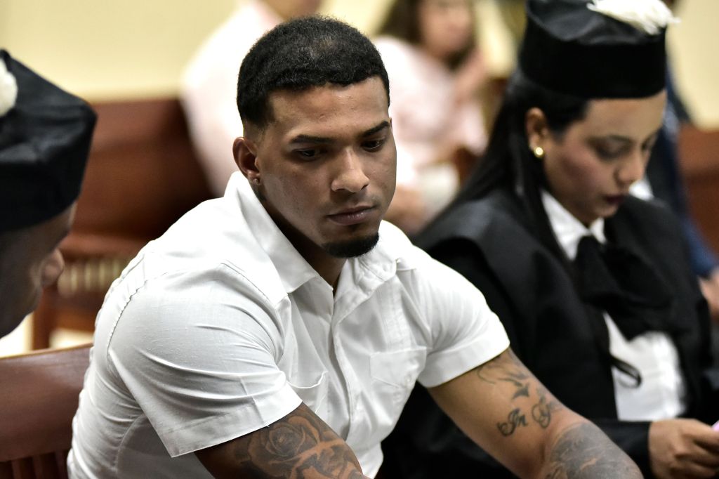 Wander Franco attends the first session of his sexual abuse trial in Puerto Plata, Dominican Republic on June 2, 2025.