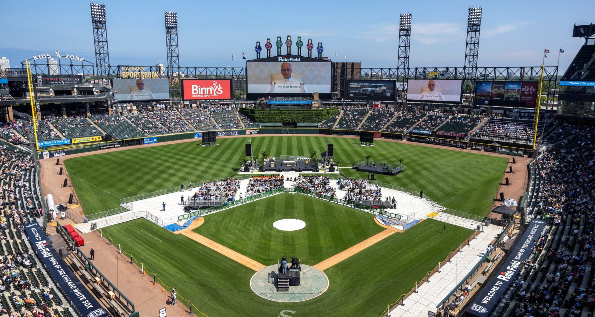 Thousands fill White Sox stadium for special Mass celebrating Chicago-born Pope Leo XIV: Photo gallery