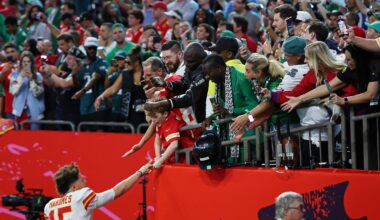 Patrick Mahomes swaps gridiron for diamond as he and Brittany ignite passion at Royals game