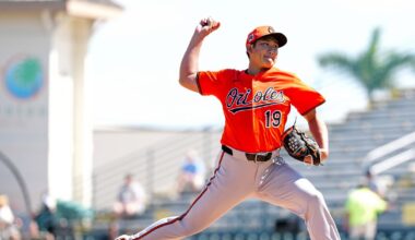A solid Orioles spring debut from Tomoyuki Sugano was positive in loss