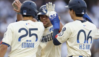 Hyeseong Kim, Tommy Edman combine for Dodgers rarity with 4 hits apiece