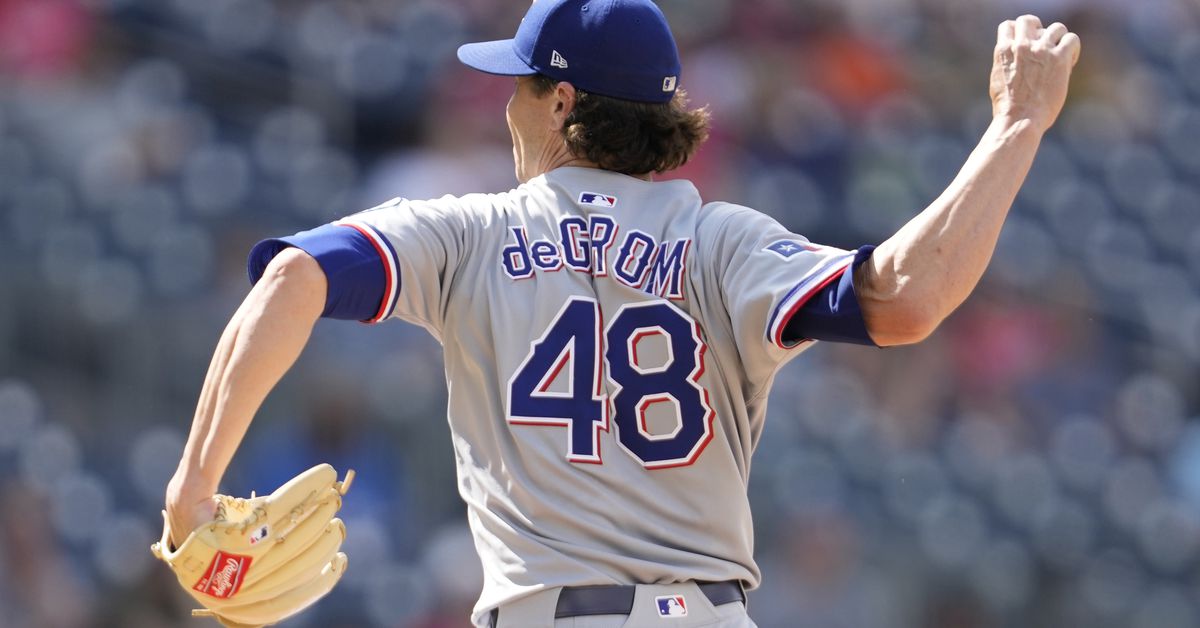 Texas Rangers end losing skid as Jacob deGrom shoves against Washington
