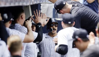 Yankees snap losing streak, win 7-3 over Angels after rain delays
