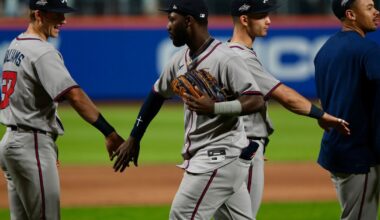Michael Harris leaves game after 6th inning HBP