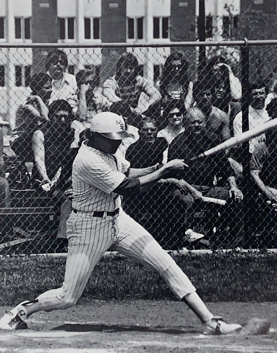 The 1975 Bearcat baseball team possessed a potent offense that finished with a 33-9 record and drew boisterous crowds to their home games. (Tower yearbook photo)
