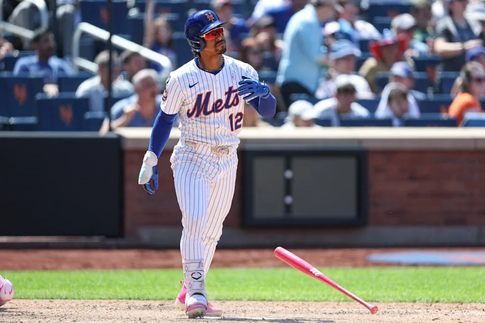 New York Mets shortstop Francisco Lindor (12).Vincent Carchietta-Imagn Images