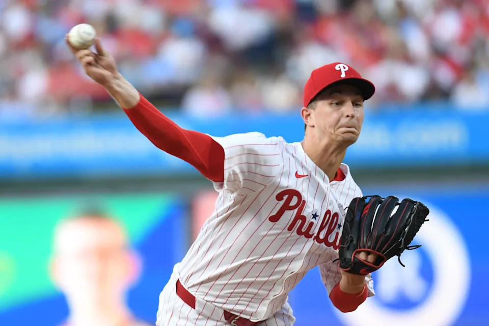 Philadelphia Phillies pitcher Mick Abel (40) throws a pitch during the second inning against the Chicago Cubs at Citizens Bank Park.Eric Hartline-Imagn Images