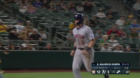 Cam Smith hits 2 of Astros' 5 homers in 13-3 win over Athletics