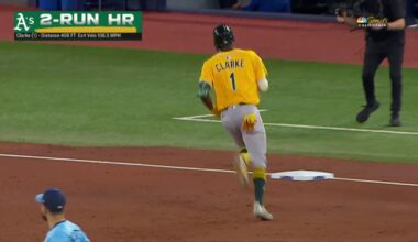 Athletics’ Denzel Clarke hits first MLB homer vs Blue Jays in hometown – NBC Sports Bay Area & California
