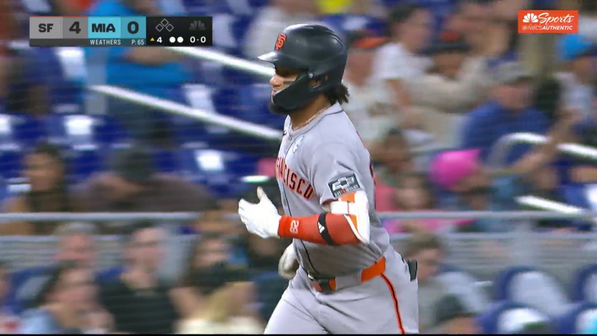 Luis Matos three-run home run extends Giants’ lead vs. Marlins – NBC Sports Bay Area & California