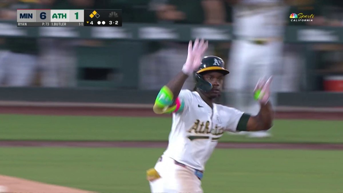 Lawrence Butler’s three-run homer inches Athletics closer vs. Twins – NBC Sports Bay Area & California