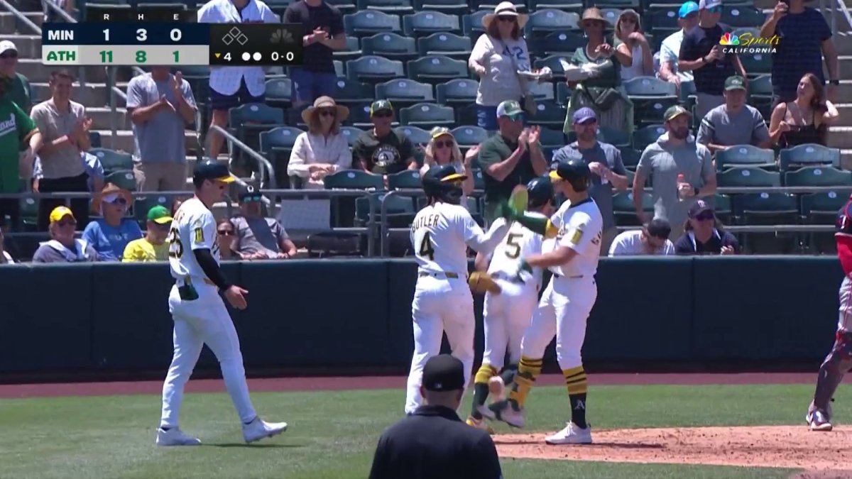 Tyler Soderstrom grand slam catapults Athletics further ahead vs Twins – NBC Sports Bay Area & California